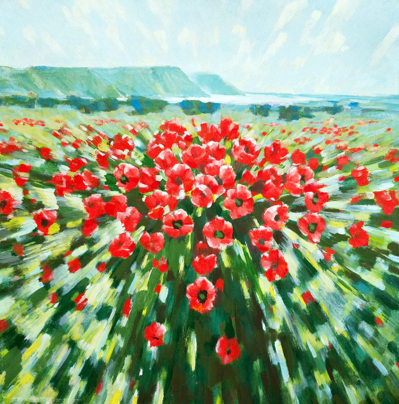 «Переправа. Маки». 1985. Полотно, олія